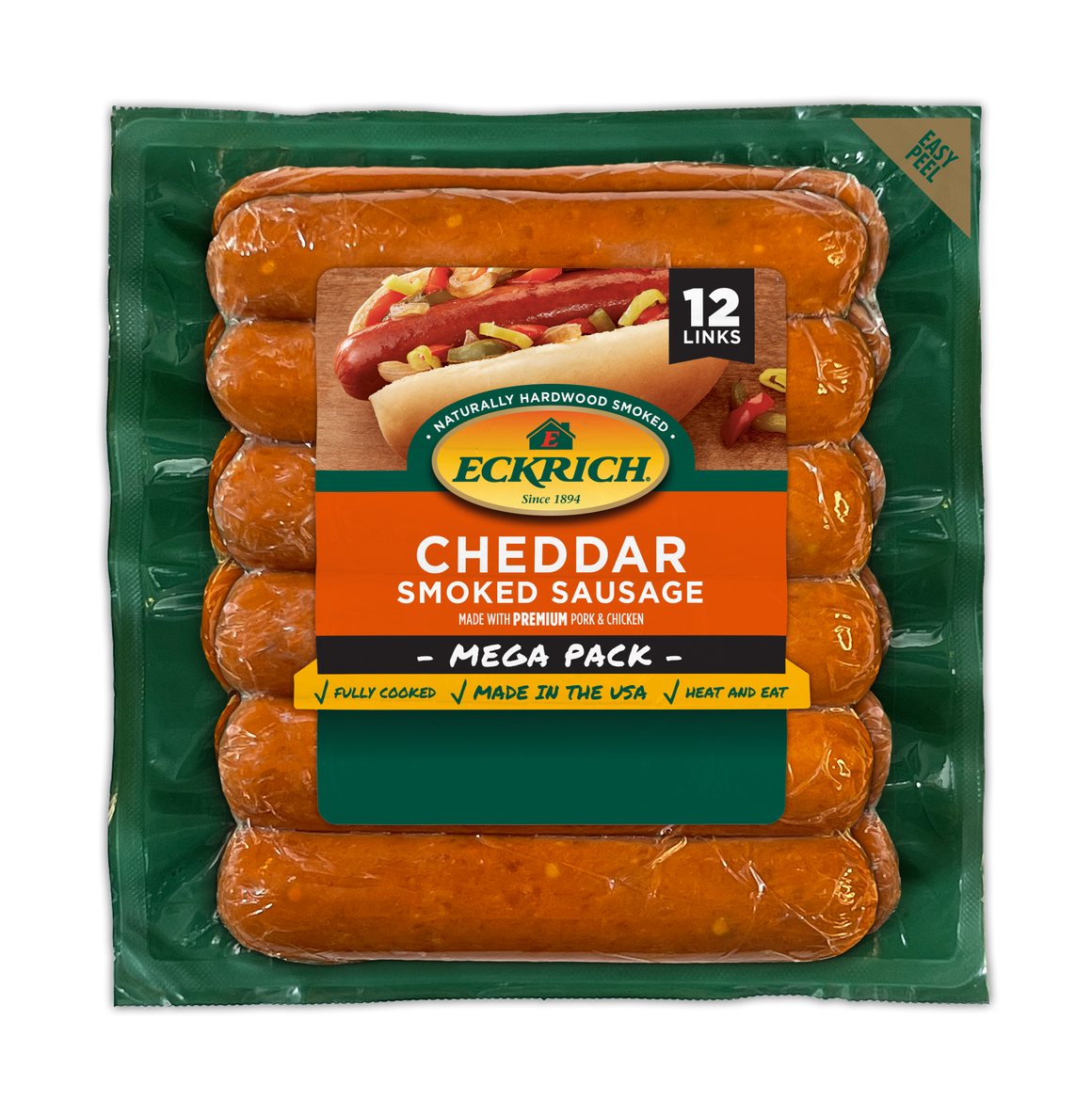 Cheddar Smoked Sausage Links Mega Pack Eckrich